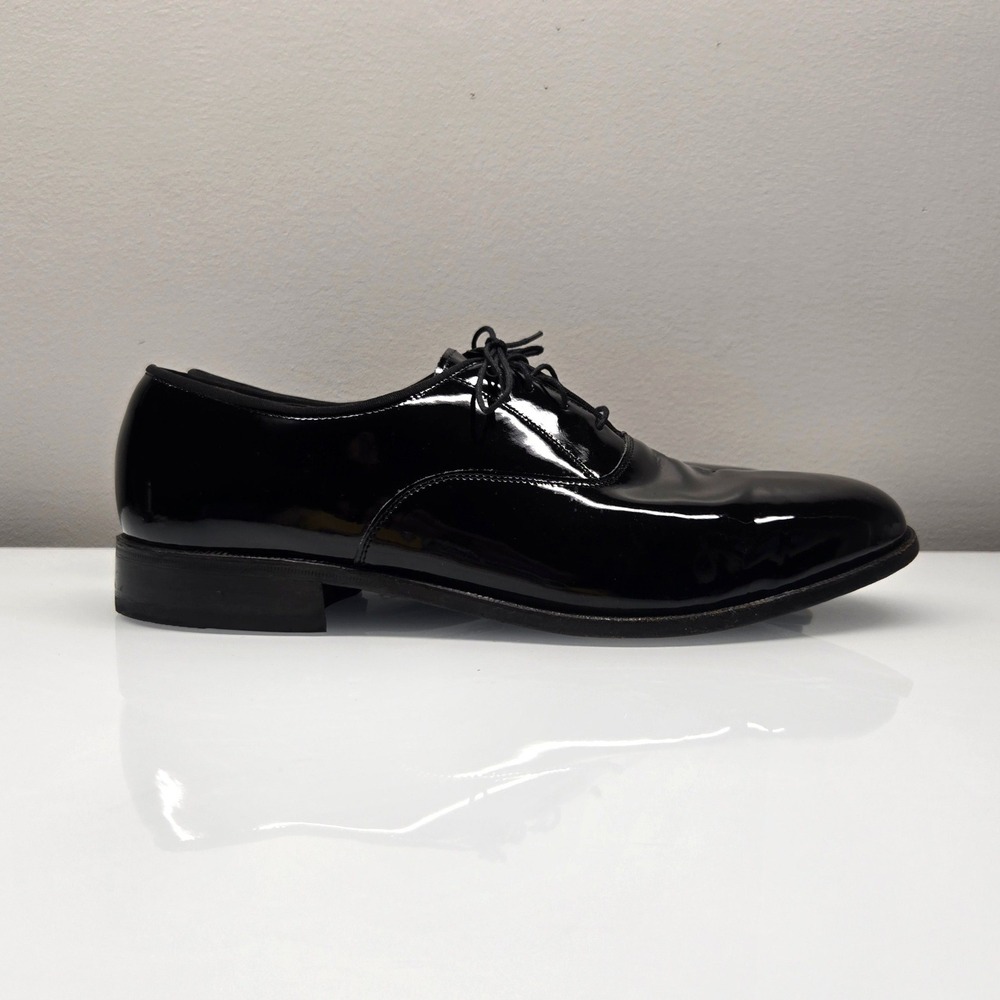 Florsheim Patent Leather Oxford Dress Shoes Mens 12D Black Tuxedo Formal Lace Up